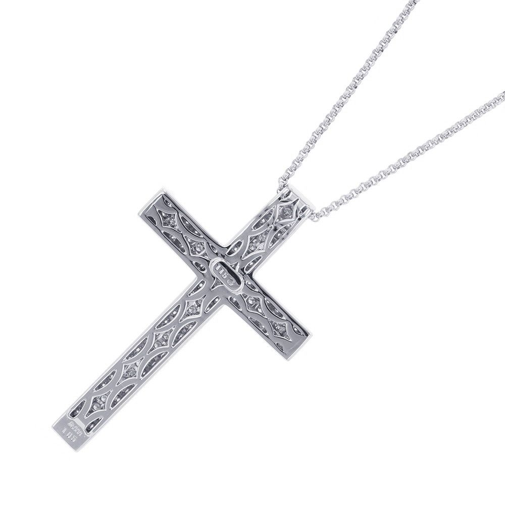 モニッケンダム ネックレス クロス ダイヤモンド 計1.05 Pt900/Pt850