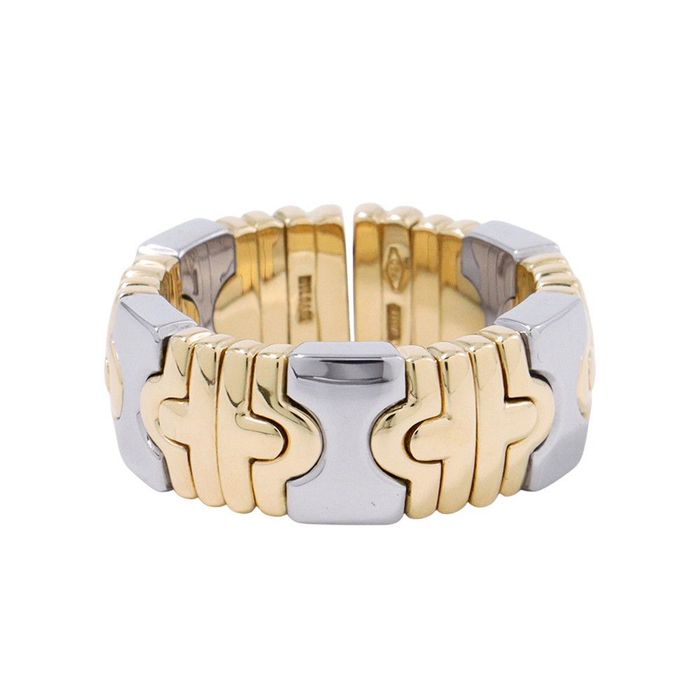 ブルガリ リング パレンテシ K 18 YGイエローゴールド SSステンレススチール リングサイズ14号 BVLGARI 指輪