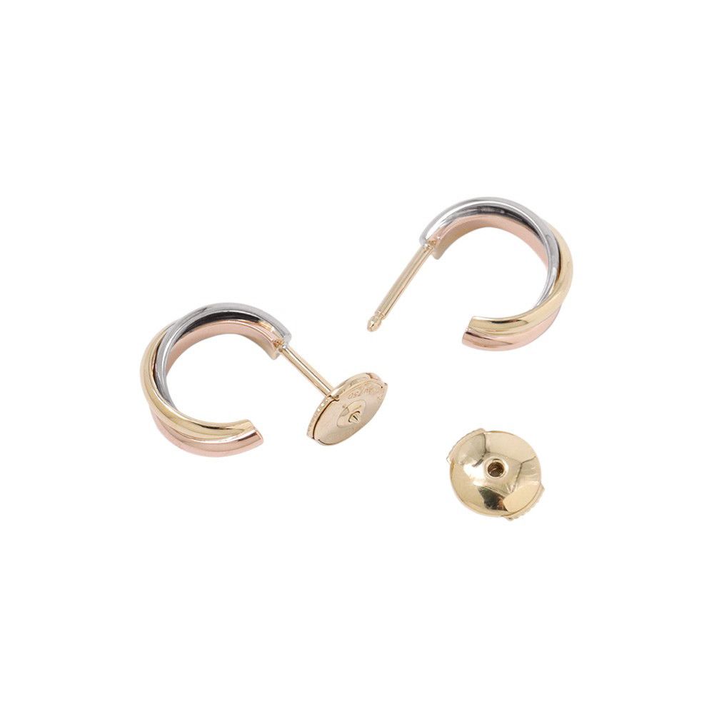 カルティエ ピアス トリニティ イヤリング ミニモデル K18YG/K18PG