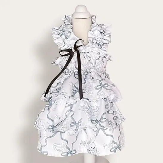 LULUDOLL ルルドール リボンペールキャミワンピ ブラック ピンク Mサイズ 犬 ウェア