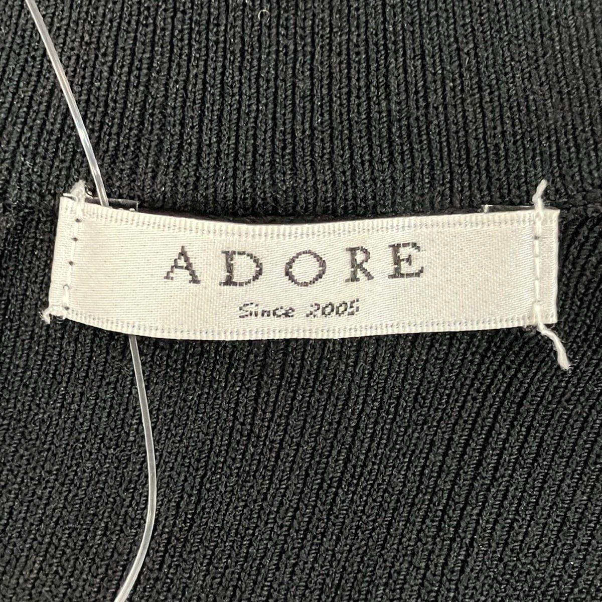 ADORE(アドーア) 長袖カットソー サイズ38 M レディース - 黒 ADORE(アドーア) 長袖カットソー サイズ38 M レディース - 黒