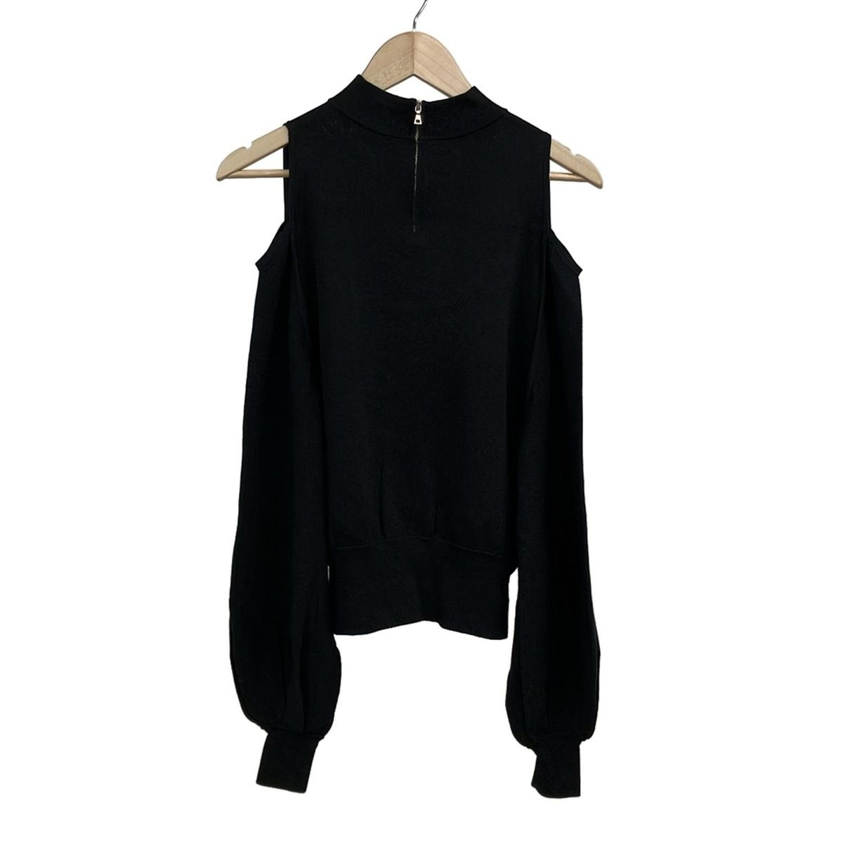 ADORE アドーア 長袖カットソー サイズ38 M レディース - 黒 ハイネック ニット オフショル