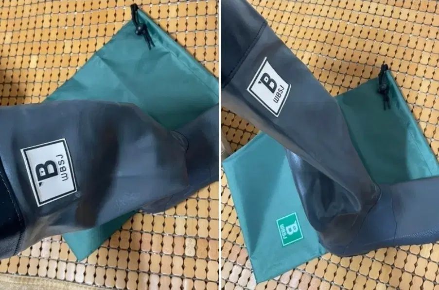 WBSJ グレー M ロング レインブーツ