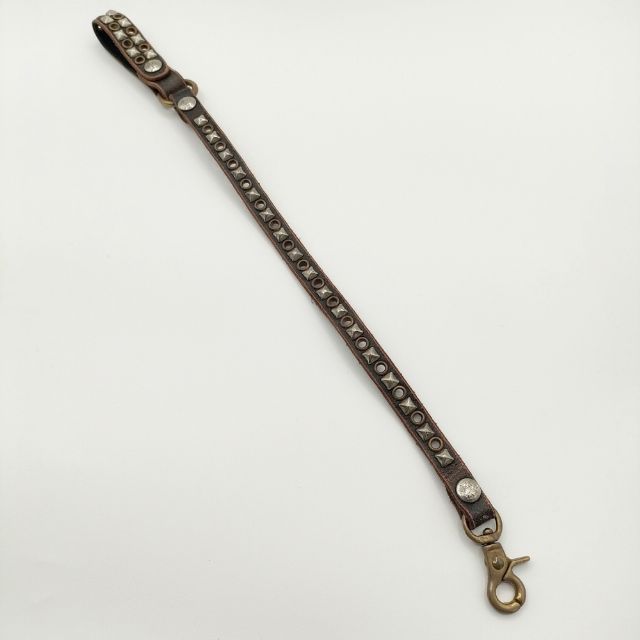 GLAMOUR スタッズ ウォレットコード レザー 革 ウォレットチェーン ブラウン ブラック メンズ ヒステリックグラマー バルタザール 5-1130 G∞