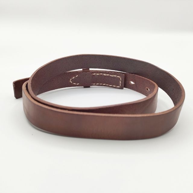 【新品、未使用】45R リングベルト　ブラウン 45R/45rpm ヴィンテージレザーのベルト（細）日本製 ナロー ベルト