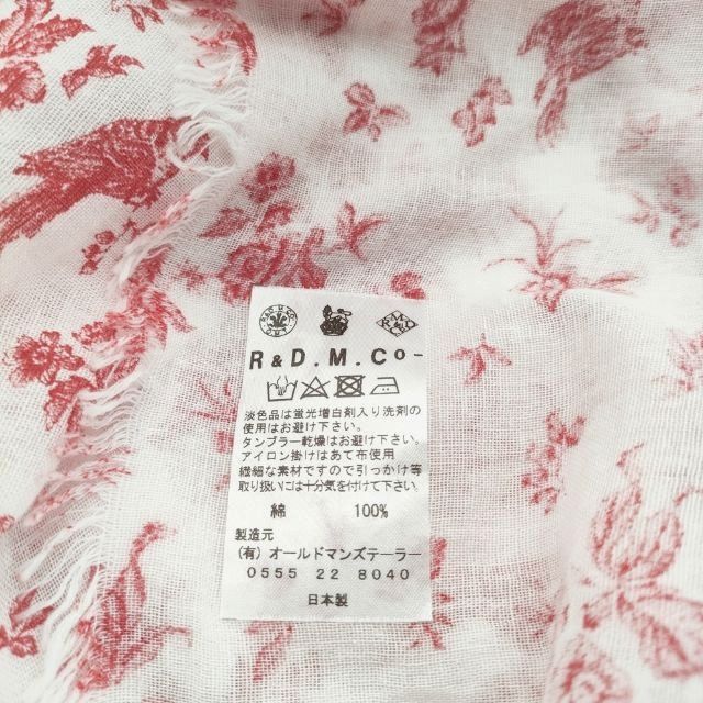 R&D.M.Co- GARDEN GAUZE SHAWL ショール 日本製 コットンガーゼ