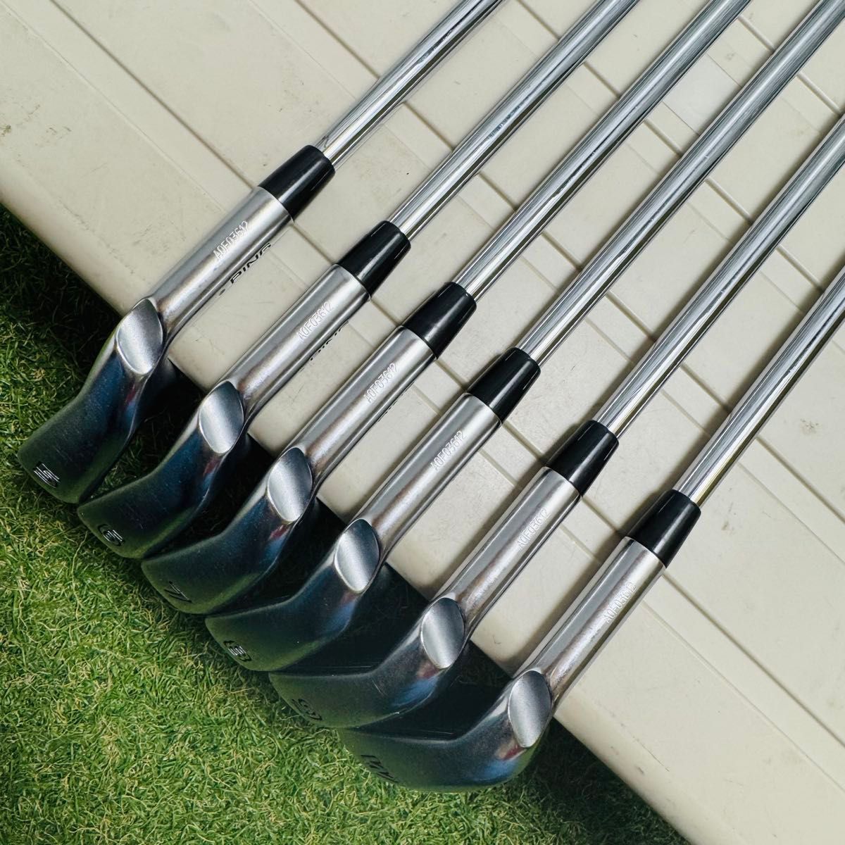 良品】ピン G410 黒ドット メンズアイアンセット 6本 スチール S