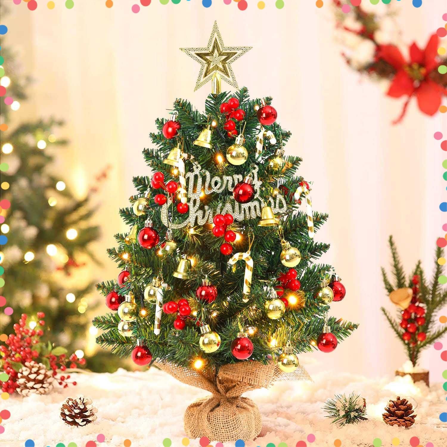 特価商品】ツリー 50cm グリーン ミニクリスマスツリー LEDライト付き