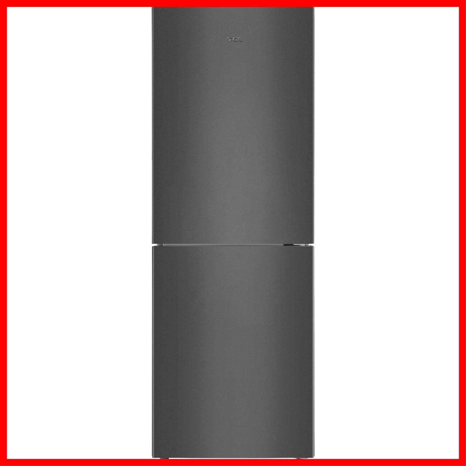 P 186 BFN 2ドア ファン式 L 自動霜取り 右開きタイプ 野菜ケース 幅55 cm 大容量冷凍室 静音 冷蔵庫 スリム 省スペース ひとり暮らし TCL 新生活 グレー