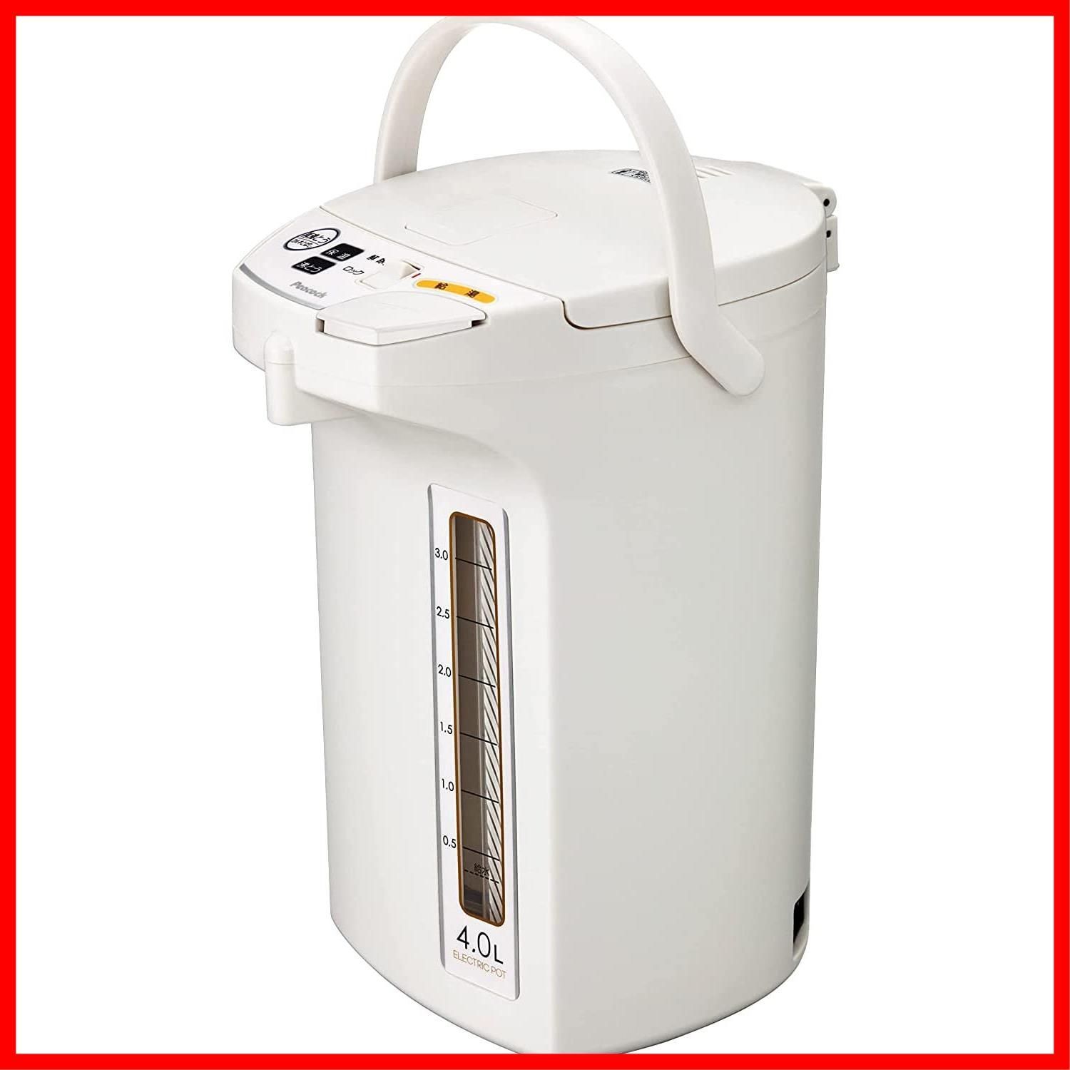 商品 カルキとばし機能付き 再沸騰 保温ポット 湯沸かしポット ポット 湯沸かし オールホワイト WEB 大型 WMJ 40 大容量 4 L WA 電気ポット ピーコック魔法瓶