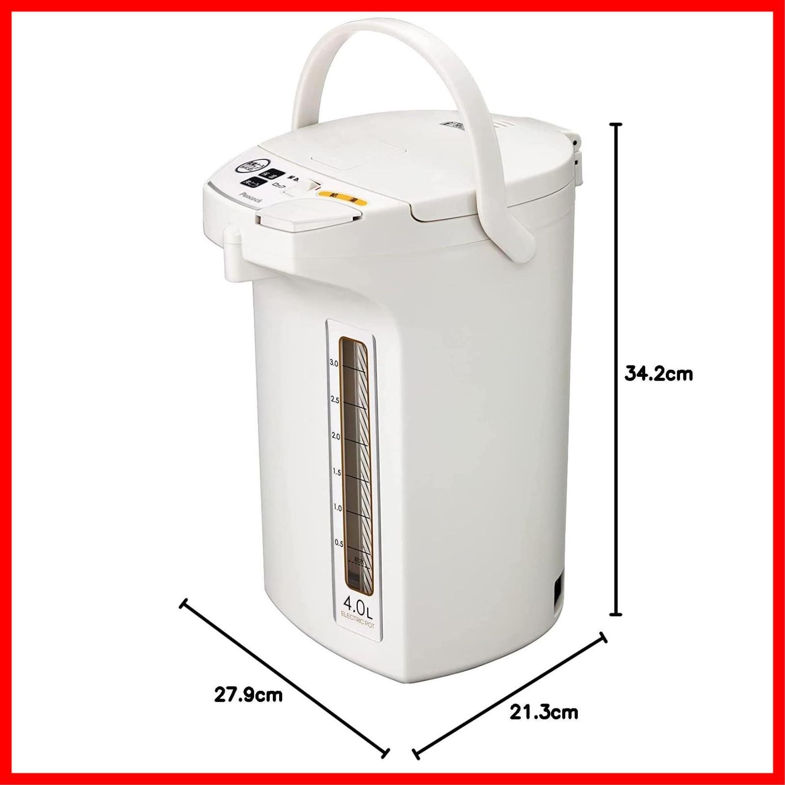  商品 カルキとばし機能付き 再沸騰 保温ポット 湯沸かしポット ポット 湯沸かし オールホワイト WEB 大型 WMJ 40 大容量 4 L WA 電気ポット ピーコック魔法瓶 その他 文房具 事務用品