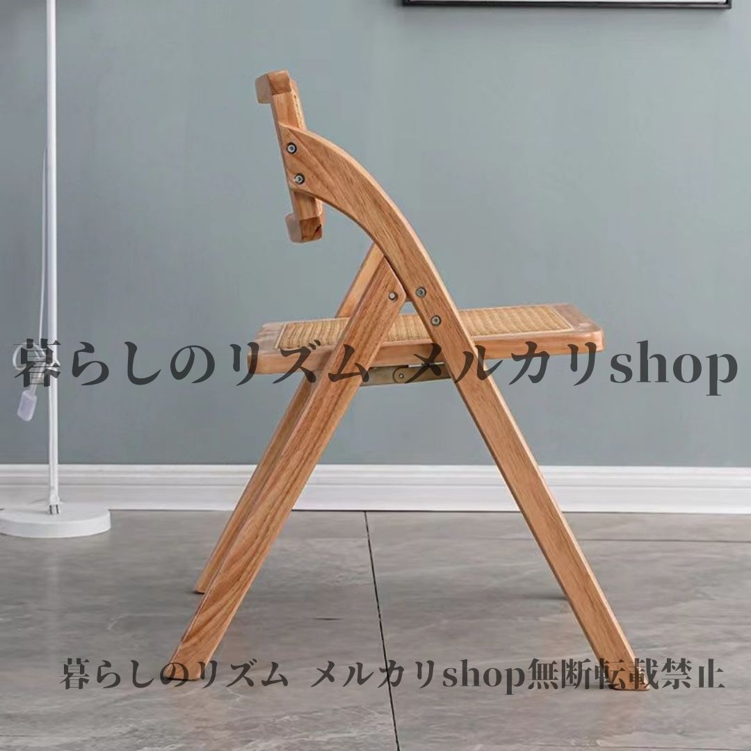 ダイニングチェア チェア 折りたたみ椅子 ラタン家具 職人手作り 籐