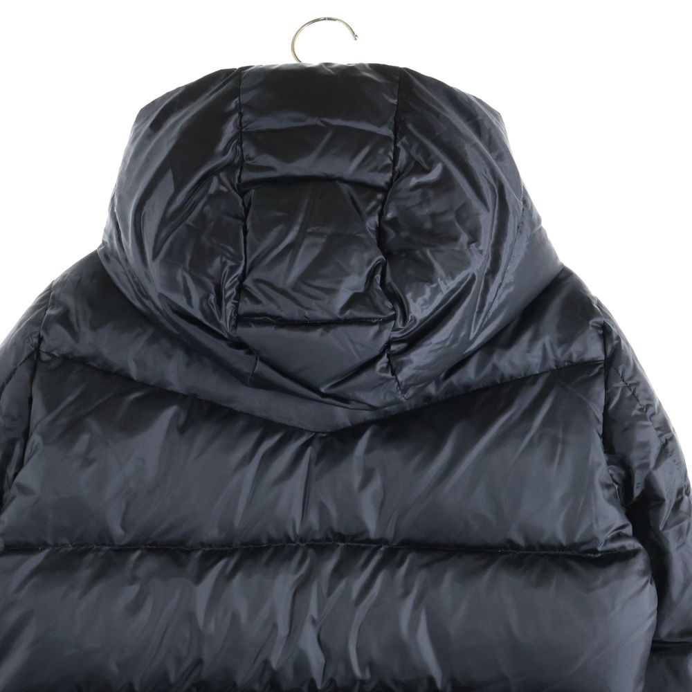 DIESEL (ディーゼル) ロゴ ナイロン フードダウンコート ブラック