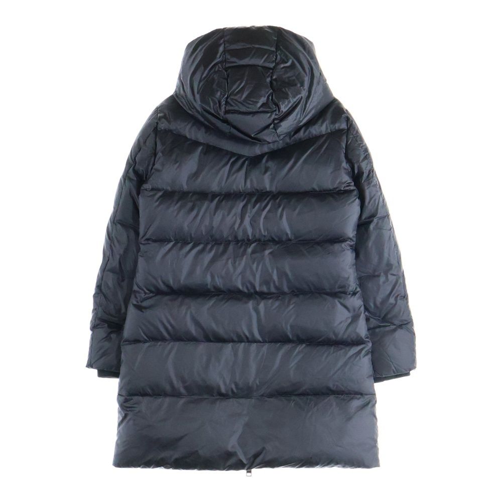 DIESEL (ディーゼル) ロゴ ナイロン フードダウンコート ブラック