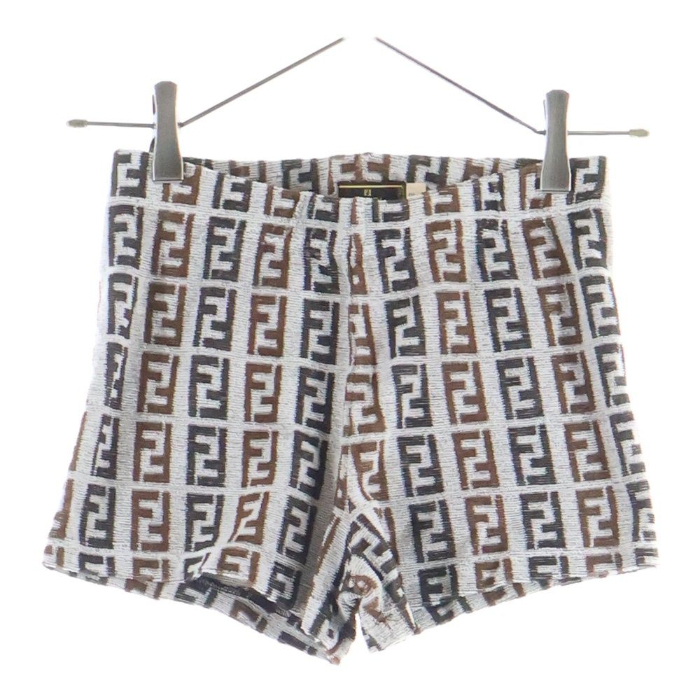 FENDI (フェンディ) ズッカ柄 ショートパンツ レディース ブラウン