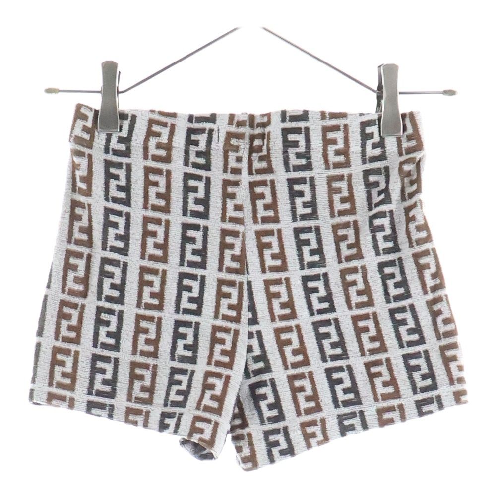 FENDI (フェンディ) ズッカ柄 ショートパンツ レディース ブラウン