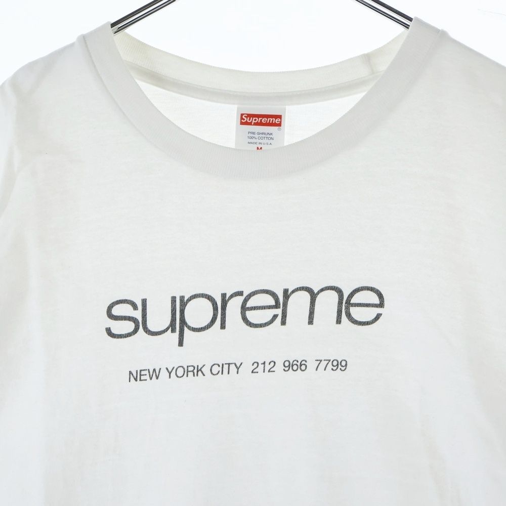 Supreme ホワイト 長袖カットソー ステッカー付き 中古・古着通販】SUPREME (シュプリーム) 長袖カットソー ホワイト
