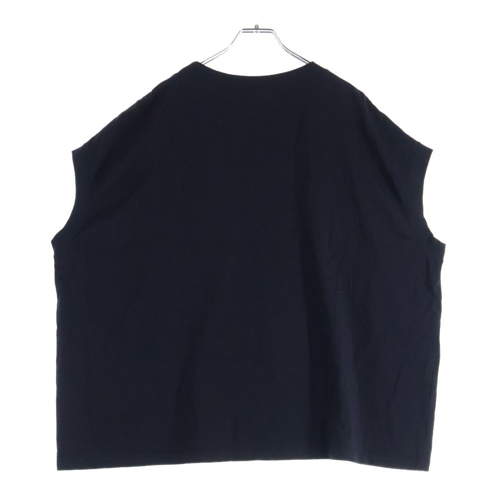 ISAMU イサムカタヤマバックラッシュ スリーブレスプルオーバー コットン ノースリーブカットソー Tシャツ ブラック 2116 01