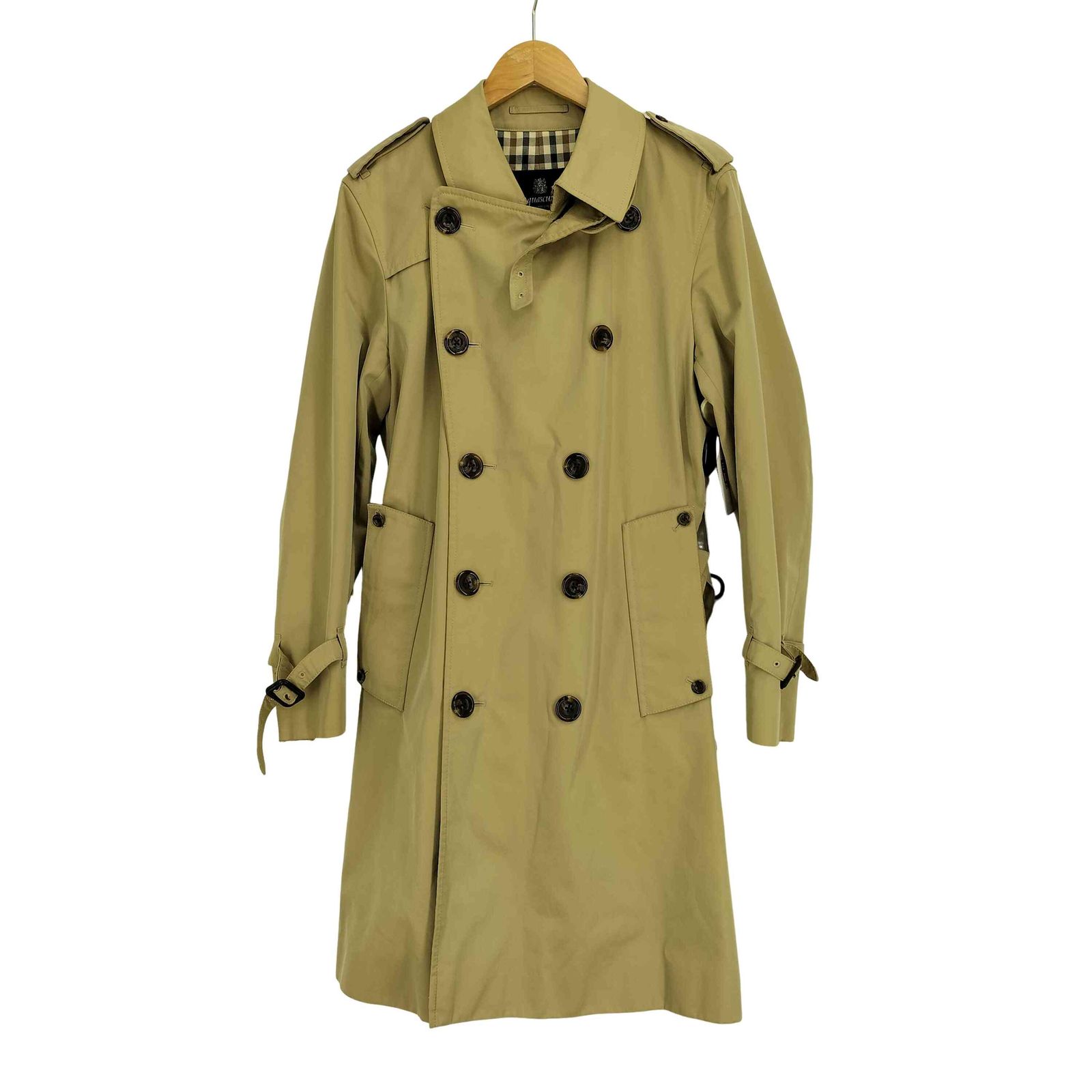 アクアスキュータムトレンチコート サイズ 8チェック裏地 アクアスキュータム 良い AQUASCUTUM 裏地チェック トレンチコート