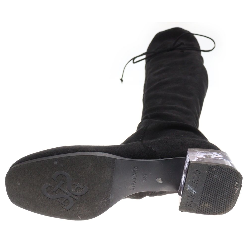 STACCATO (スタッカート) スエード クリアヒール ニーハイブーツ 割引