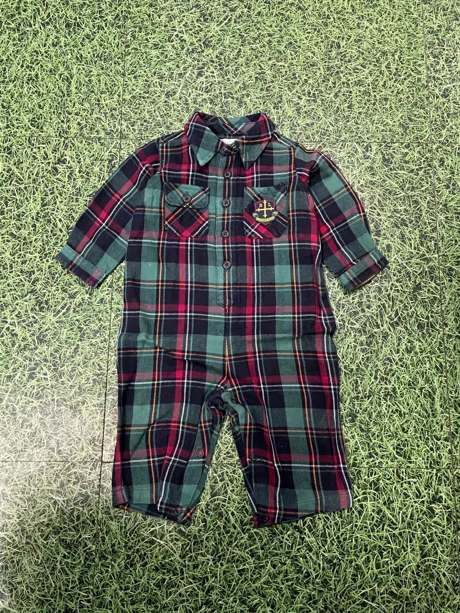 ポロ ラルフローレン トドラー キッズ チェック柄 ユア(YOOA)用 宇宙服 オールインワン
