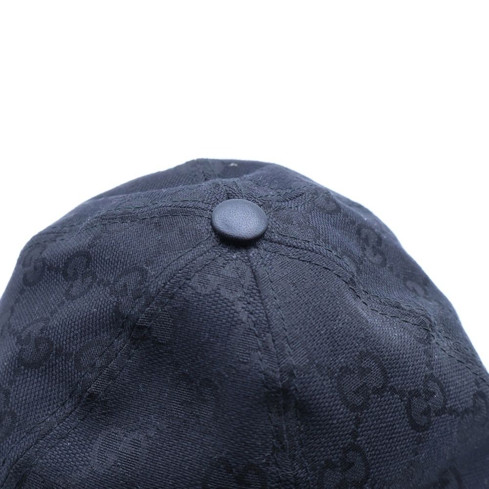 GUCCI (グッチ) GGキャンバスベースボールキャップ 200035 ブラック