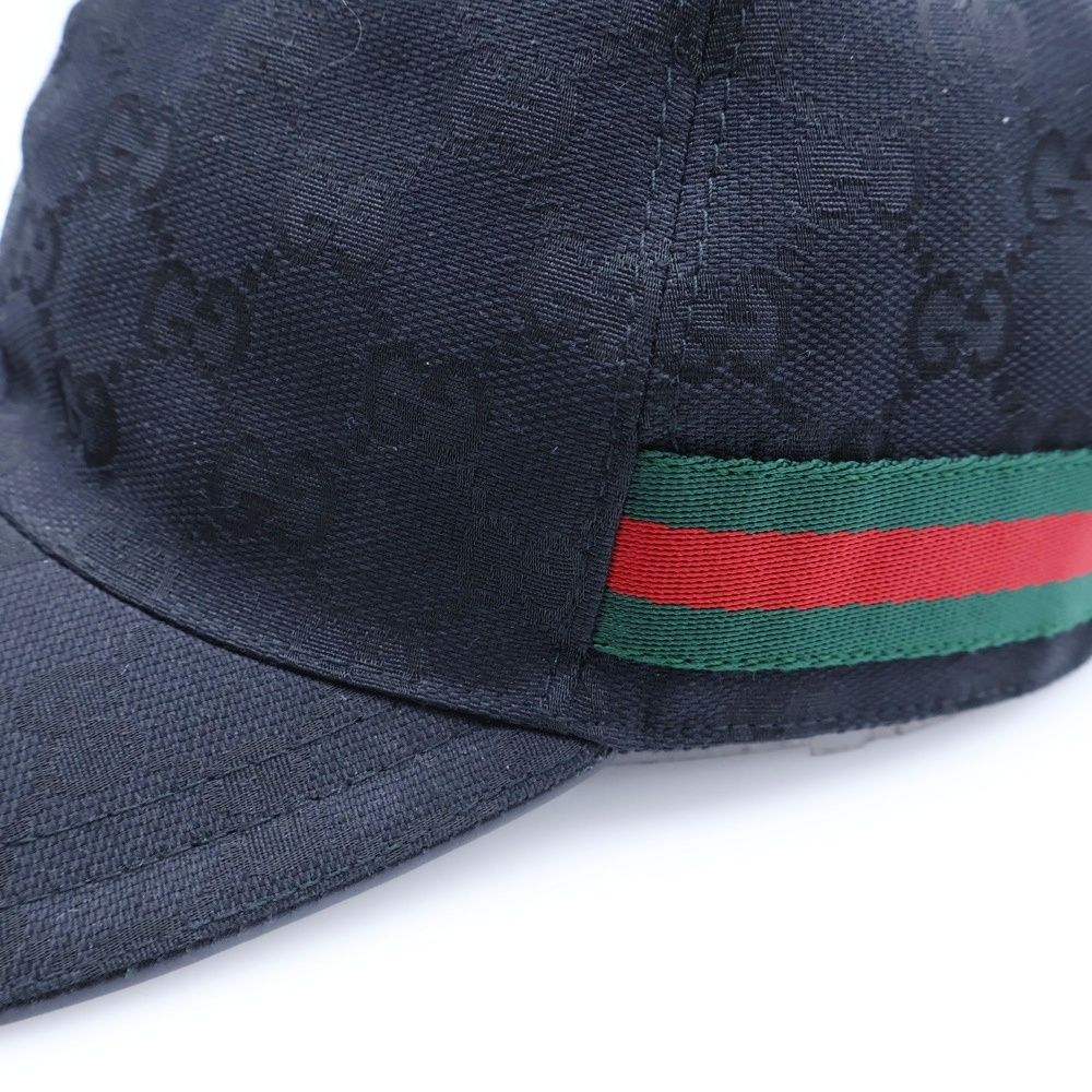 GUCCI (グッチ) GGキャンバスベースボールキャップ 200035 ブラック