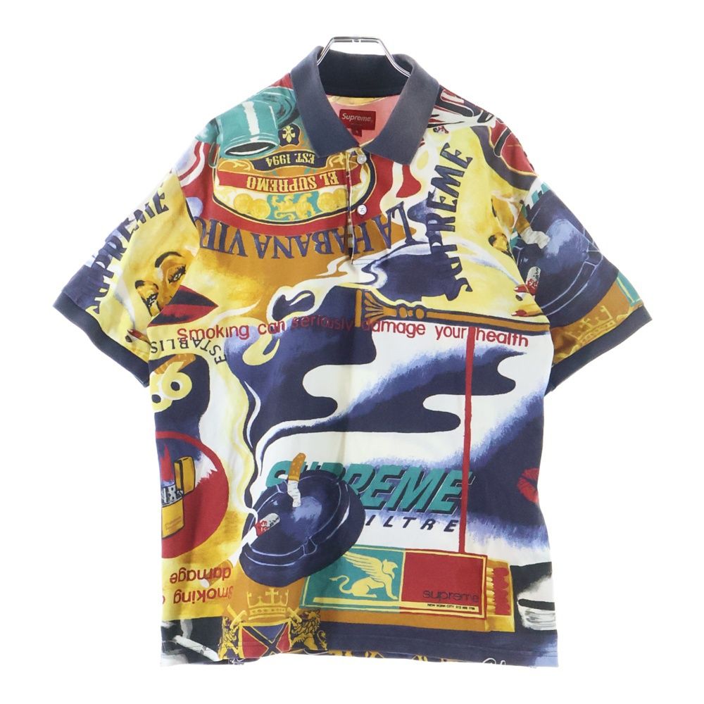 SUPREME シュプリーム 20 SS Filtre Polo フィルターポロ 総柄 半袖ポロシャツ マルチカラー