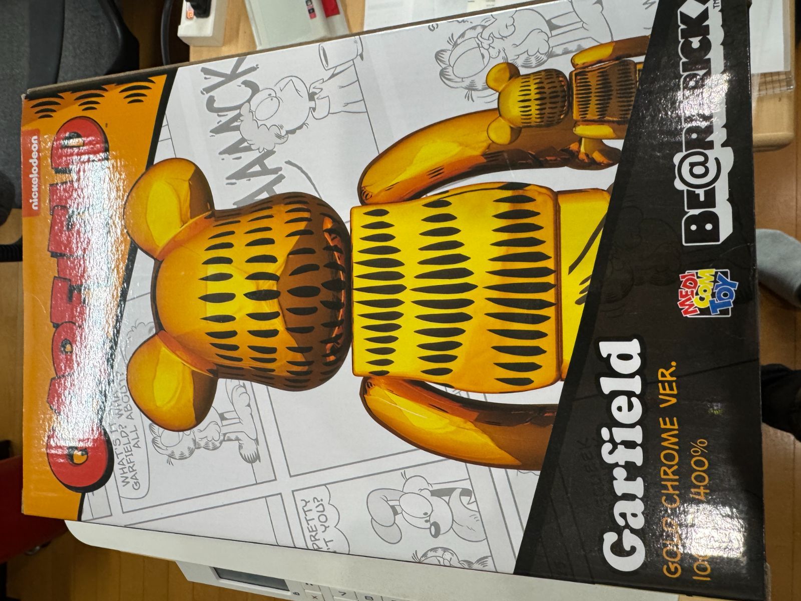 新品未使用】BE@RBRICK GARFIELD GOLD CHROME 100%&400% - メルカリ