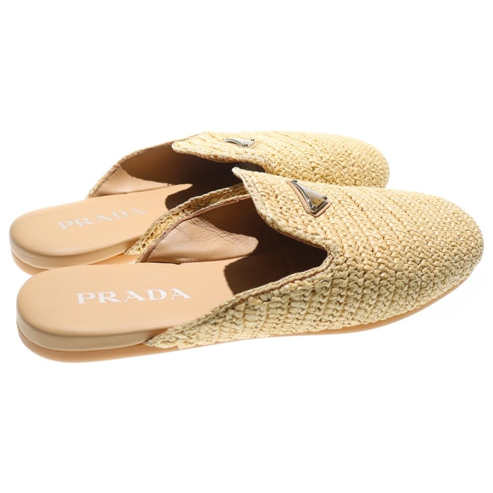 PRADA (プラダ) クロシェ ミュール サンダル ベージュ 2S2984 - メルカリ