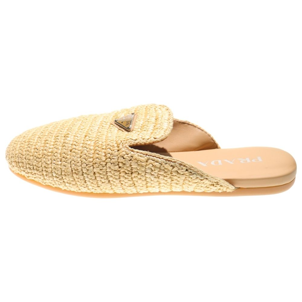 PRADA (プラダ) クロシェ ミュール サンダル ベージュ 2S2984 - メルカリ