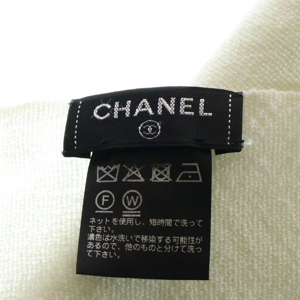 CHANEL (シャネル) ココマーク刺繍 ストール マフラー アイボリー