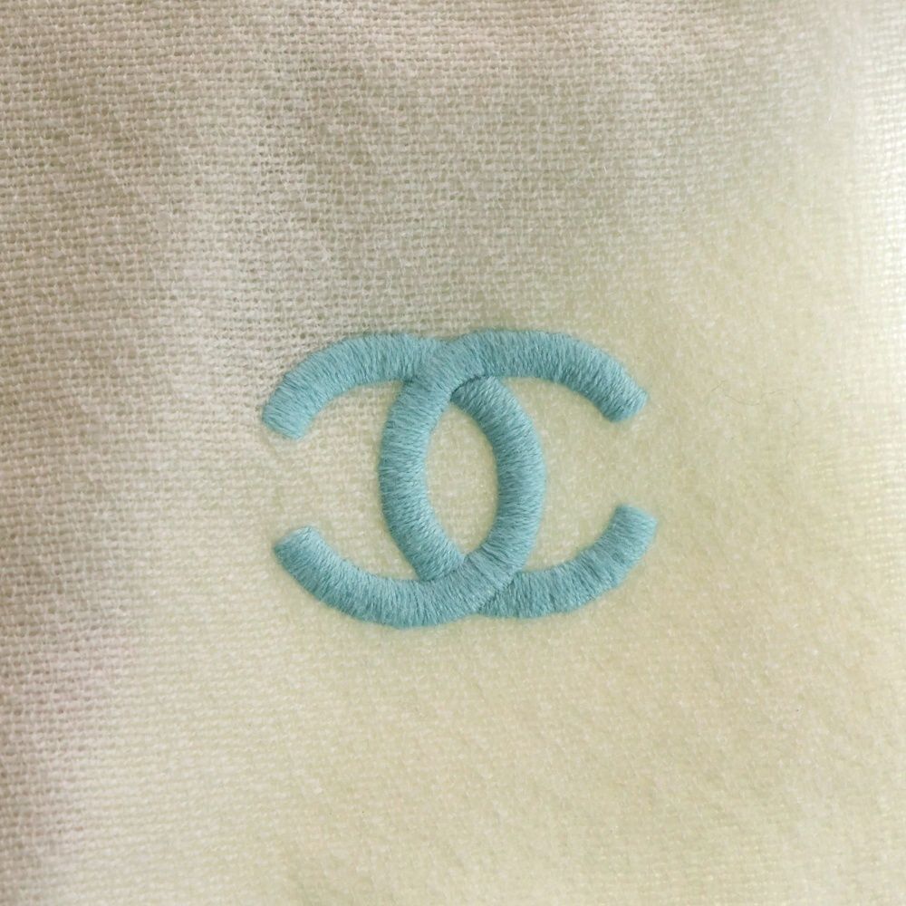 CHANEL (シャネル) ココマーク刺繍 ストール マフラー アイボリー