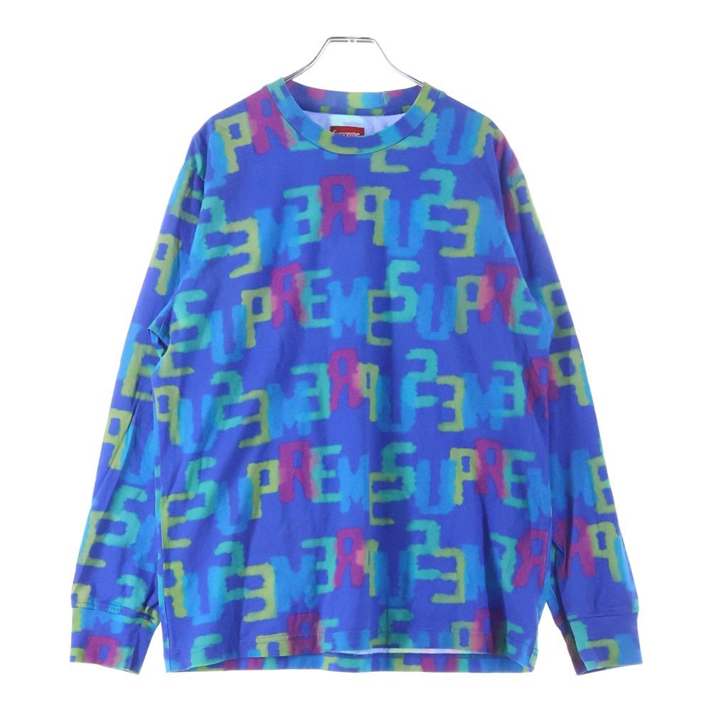 専用出品 supreme 18SS Letters L/S Top SUPREME (シュプリーム) 18SS Letters L/S Top レターズ ロゴ 総柄