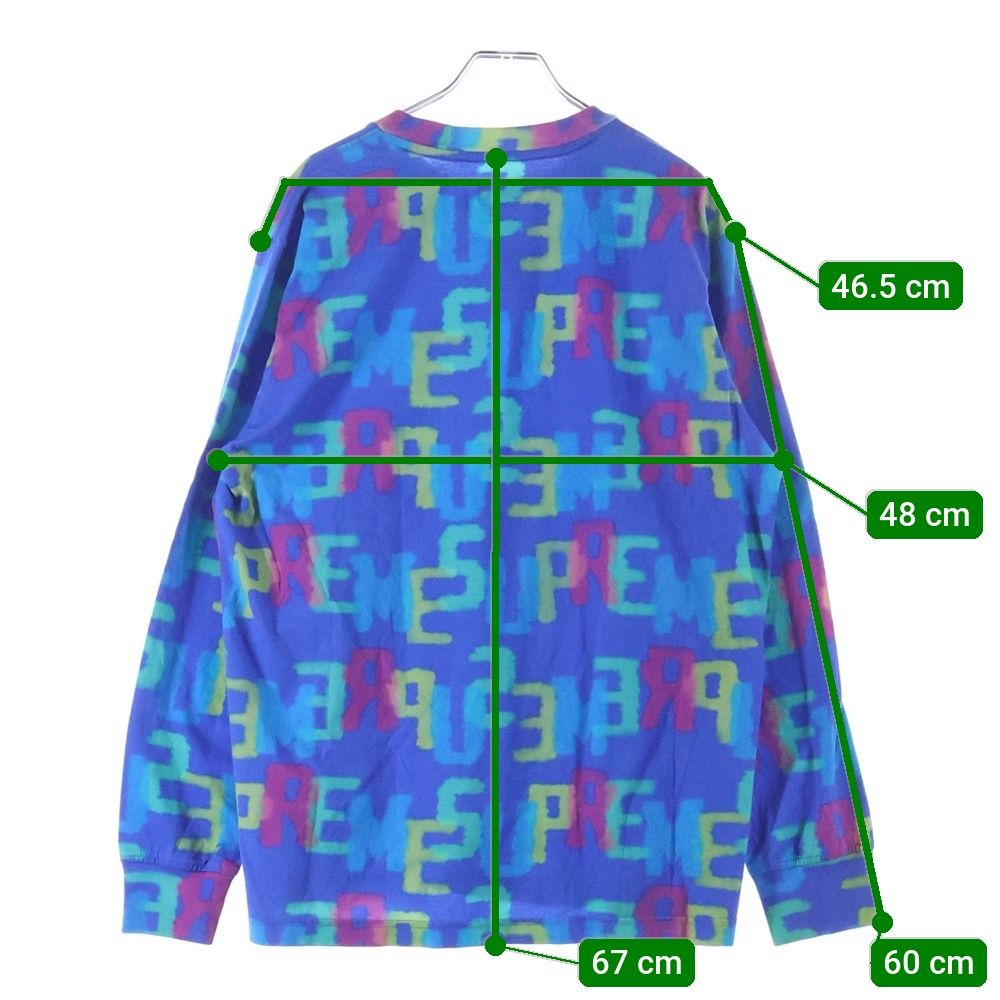 専用出品 supreme 18SS Letters L/S Top SUPREME (シュプリーム) 18SS Letters L/S Top レターズ ロゴ 総柄