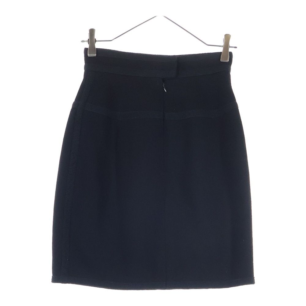 CHANEL (シャネル) ウール タイト ミニ スカート ブラック レディース