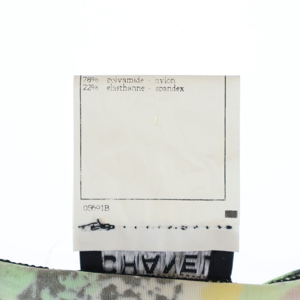  CHANEL シャネル 97 P スプリング カメリア グラフィック 総柄プリント ノースリーブ ミディアムワンピース ブラック レッド レディース その他 その他