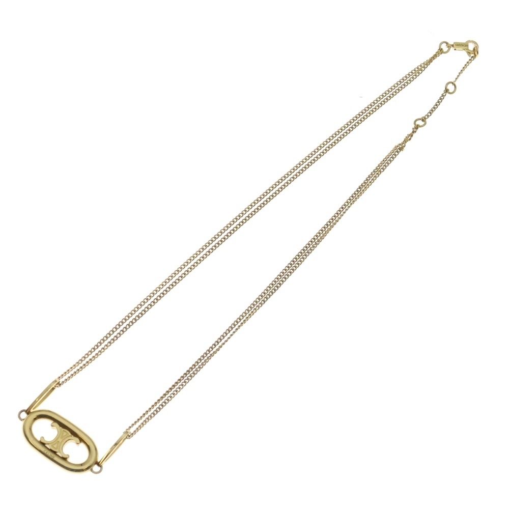 ヴィンテージ セリーヌ トリオンフ ゴールドカラー チョーカーネックレス 楽天市場】セリーヌ ネックレス ゴールド メタル 中古 ペンダント