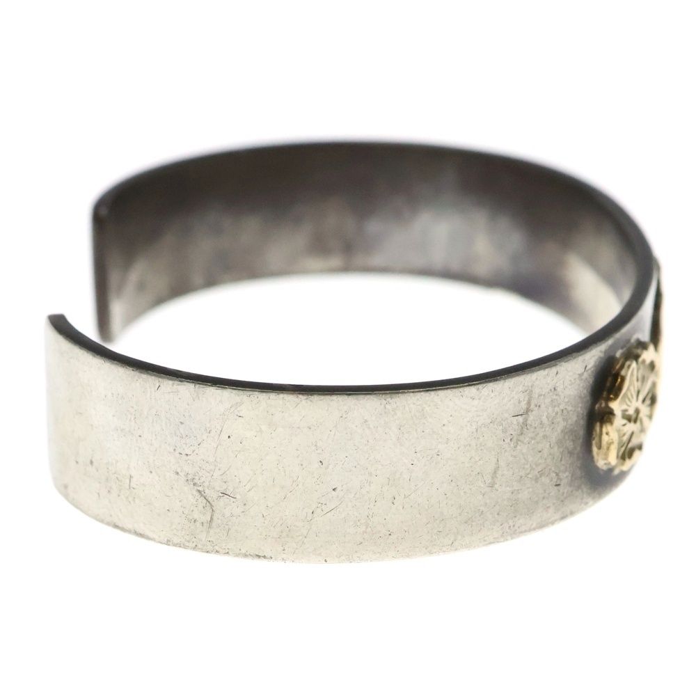 goro's (ゴローズ) ダブルローズ平打ちブレス バングル M シルバー