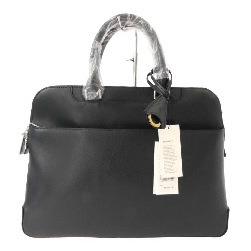 aniary アニアリ 33 01001 S Film Leather エス フィルム レザー ブリーフケース バッグ ネイビー ネイビー系 上