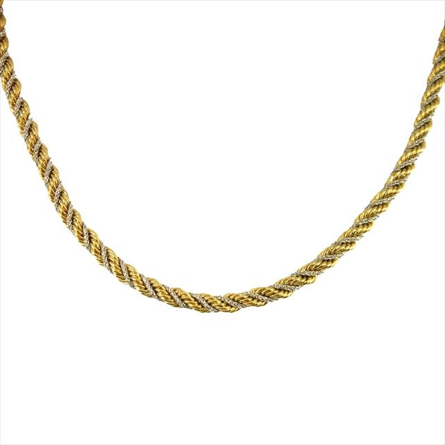 クリスチャンディオール　ネックレス　ツイスト　ロープ　ゴールド　ヴィンテージ クリスチャンディオール Christian Dior chr.Dior GERMANY ツイスト