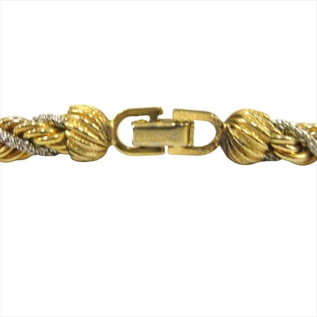 クリスチャン ディオール ヴィンテージ ゴールドツイスト３連チェーンネックレス クリスチャン ディオール ヴィンテージ ゴールドツイスト3連チェーン