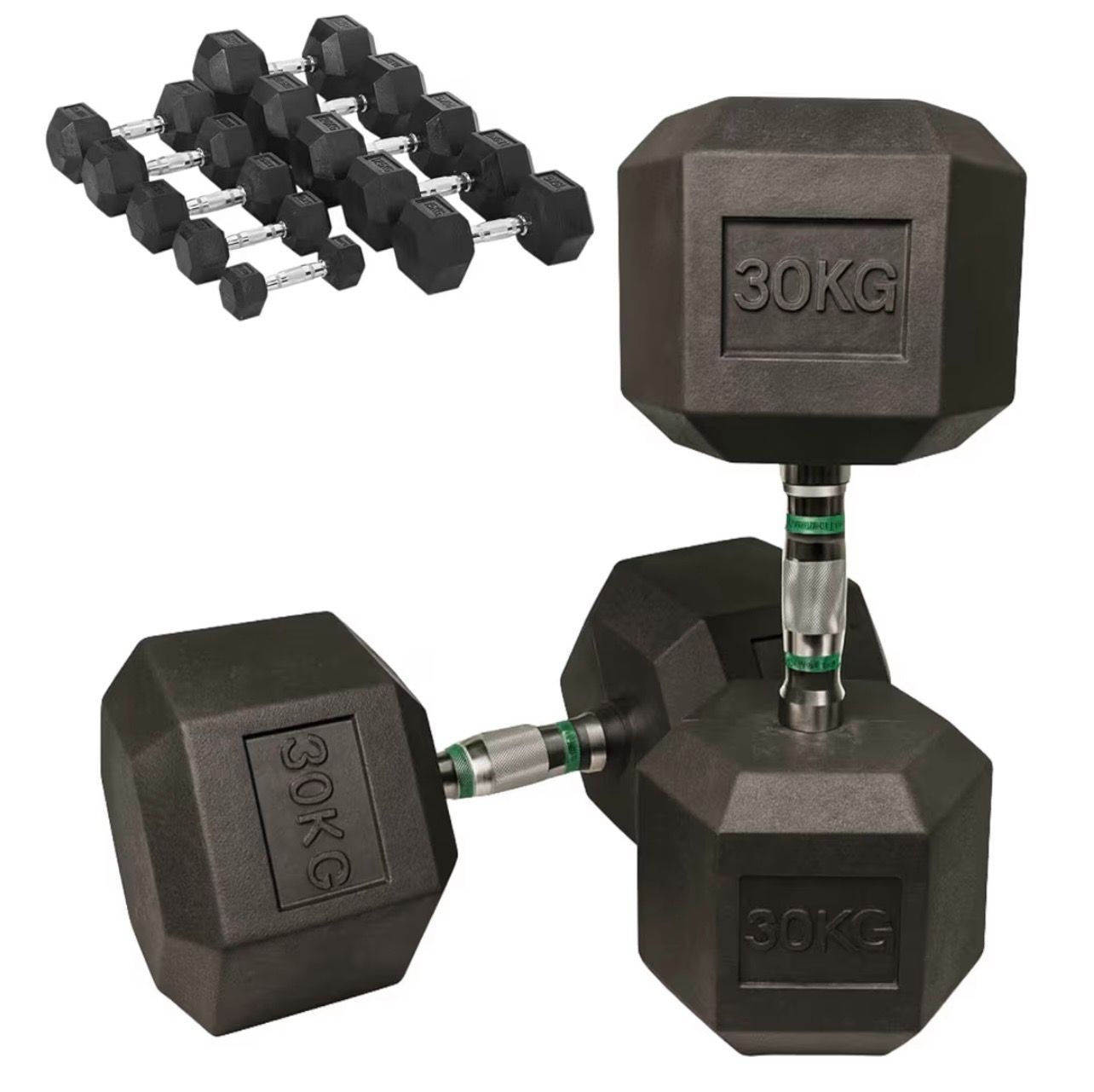 新品】□全国の大手ジムに多数導入□ 高密度ヘックスダンベル 30kg×2個