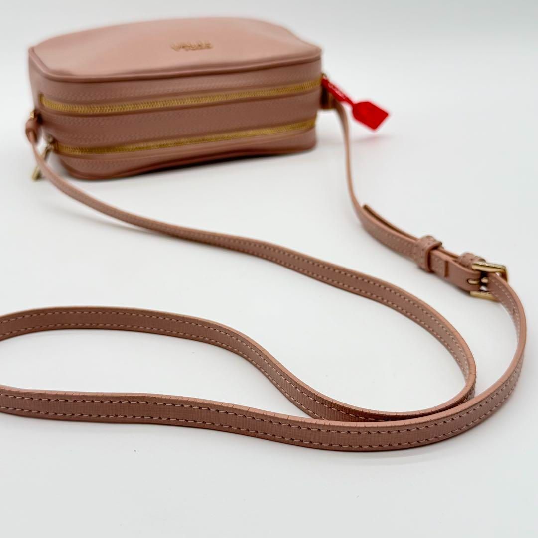 極美品】FURLA LILLI ショルダーバッグ 斜めがけ レザー ピンク 【公式