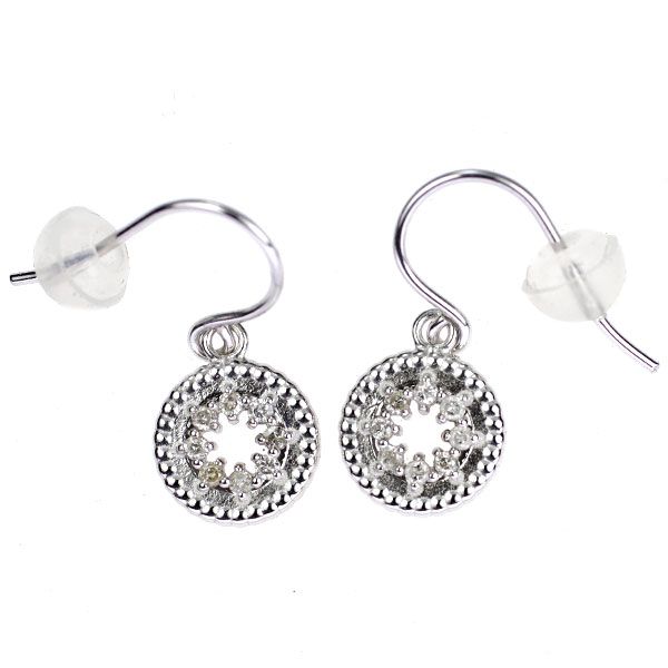 K14WG ダイヤモンド ピアス 0.08ct - メルカリ