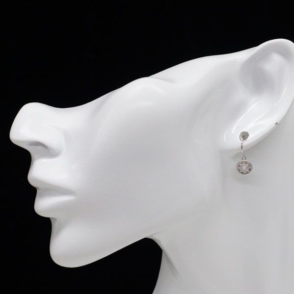 K14WG ダイヤモンド ピアス 0.08ct - メルカリ