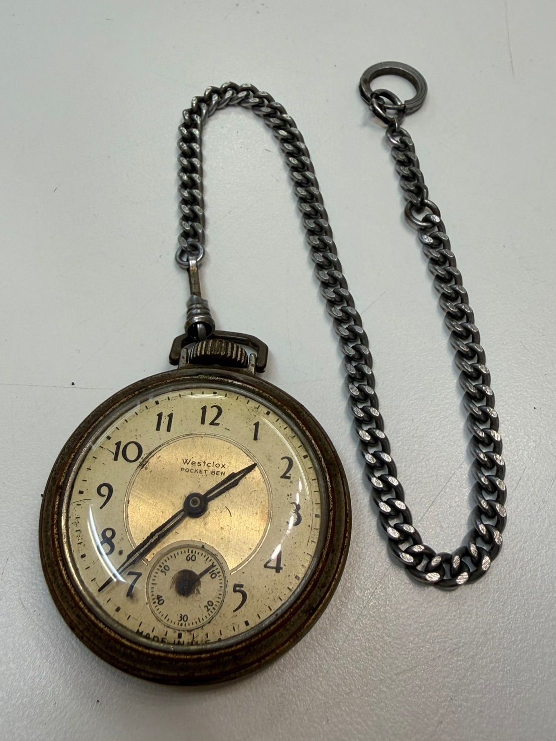 中古品】 WESTCLOXウエストクロックス 懐中時計 手巻き ヴィンテージ