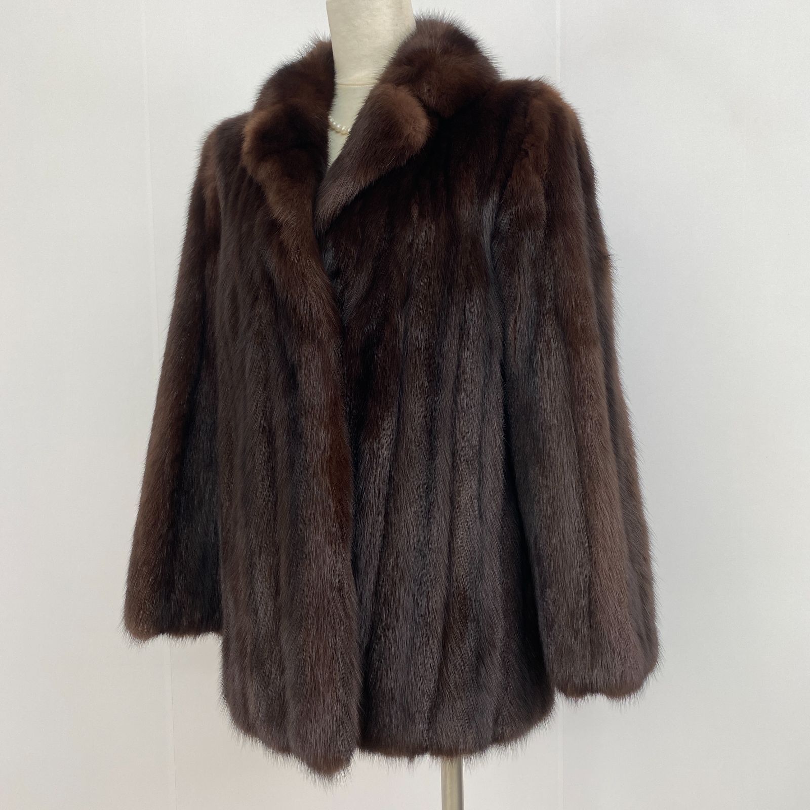 【極美品】　EMBA エンバ　ファーコート　毛皮　リアルファー　ブラウン EMBA 毛皮コート 極美品 未使用級 エンバ セーブル リアルファー 高級