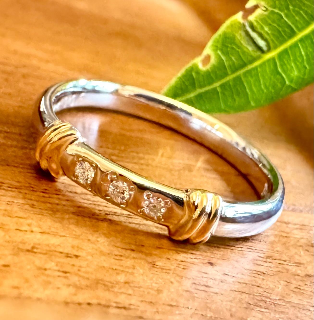 Burberry K18イエローゴールド プラチナ1000 コンビ 19号 バーバリー◇Pt900/K18*12号*ダイヤモンドコンビリング - メルカリ