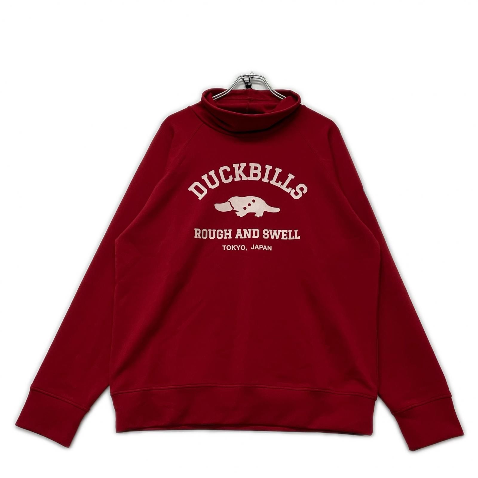  メンズ ラフ＆スウェル rough&swell カットソー L レッド 長袖 ダンボールニット